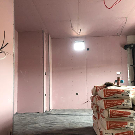 Replastering a small office