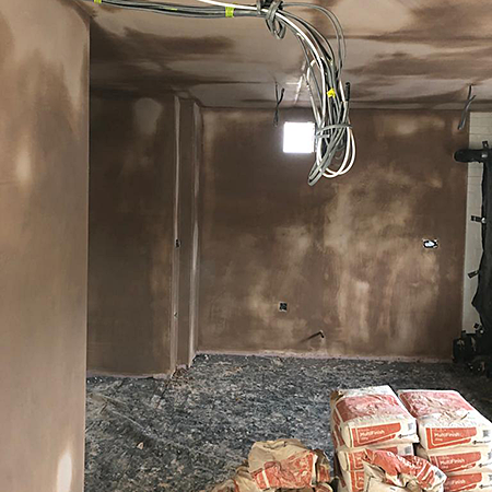 Replastering a small office