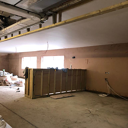 Internal plastering for the Podium Cafe in Newbury